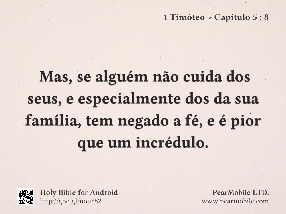 1 Timóteo, Capítulo 5:8